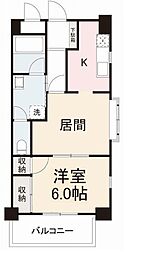 ロイヤルハイツ松島 2Kの間取図画像