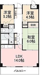 メゾン.AKI 3LDKの間取図画像