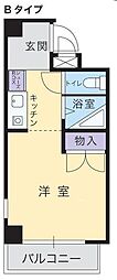 アルファエステート昭和町 1Kの間取図画像