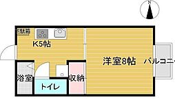 リッチモンド屋島 1Kの間取図画像