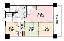花房住宅国分寺賃貸マンション 3LDKの間取図画像