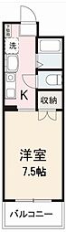 リモージュ 1Kの間取図画像