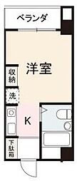 アパルトマン成合 ワンルームの間取図画像