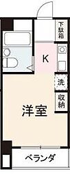 アパルトマン成合 ワンルームの間取図画像