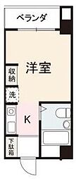 アパルトマン成合 ワンルームの間取図画像