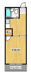 コート錦町 1Kの間取図画像