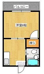 コート新北1 1Kの間取図画像