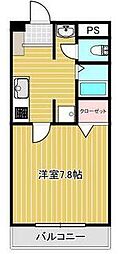 メゾン・ドゥ・ボヌール 1Kの間取図画像