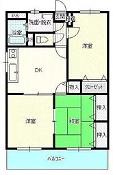 エステート久保 3DKの間取図画像