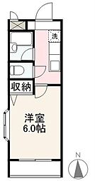 エトワール木太 1Kの間取図画像