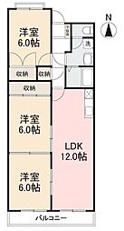 ファミール木太 3LDKの間取図画像