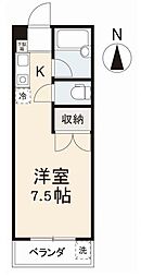 イマージュ吉野 ワンルームの間取図画像
