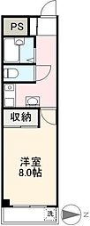 グリーンパル 1Kの間取図画像