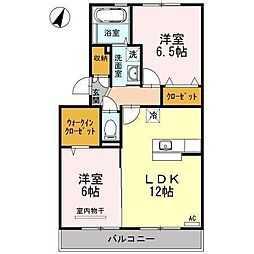 MINEPALACE2A 2LDKの間取図画像