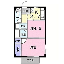 エルディム大谷 2Kの間取図画像