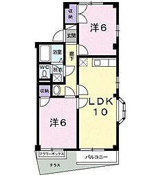 エム・エトアールB 2LDKの間取図画像