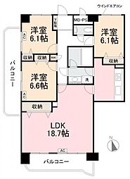 ファミール上福岡 3LDKの間取図画像