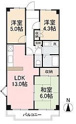 ライディングラン 3LDKの間取図画像