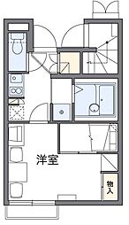 レオパレスキリークYH 1Kの間取図画像