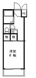 木村ハイツ 1Kの間取図画像