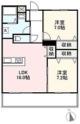 ロイヤルハイムRR 2LDKの間取図画像