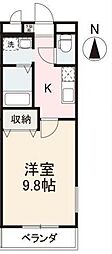 コンフォート昭和町 1Kの間取図画像