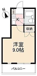 ハイム花園 1Kの間取図画像