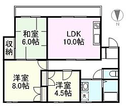 ハイムリュウ 3LDKの間取図画像