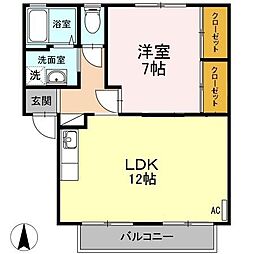 タカオハイツ 1LDKの間取図画像
