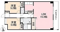サンフォーレ98 2LDKの間取図画像