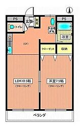 舞鳳夢勘遂 1LDKの間取図画像
