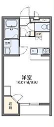 レオパレスメーテルベ 1Kの間取図画像