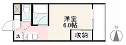 アカデミーハイツ ワンルームの間取図画像