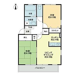 フォブールひかり 2LDKの間取図画像