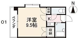 ベルシャンテ ワンルームの間取図画像