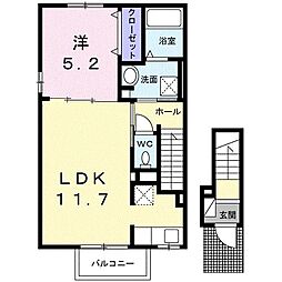 ル・グラン高松1 1LDKの間取図画像
