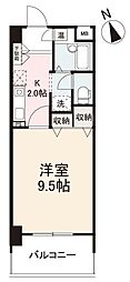 グラシエール木太町 1Kの間取図画像