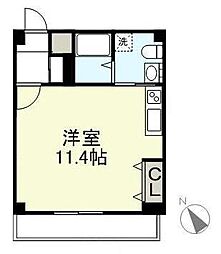 PreciousTime扇町 ワンルームの間取図画像