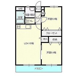 ループサイド 2LDKの間取図画像