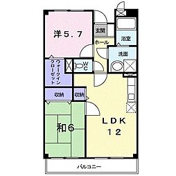 コンフォートマンション 2LDKの間取図画像