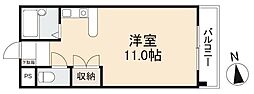 リッチモンド福岡町2 ワンルームの間取図画像