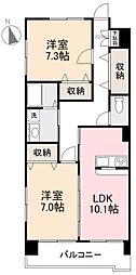 Glitter3 2LDKの間取図画像