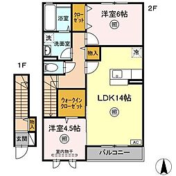 ファイン・コート 2LDKの間取図画像