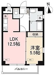 メルベーユ観光通 1LDKの間取図画像