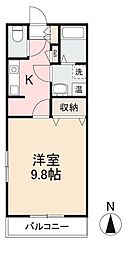 エトワール木太 1Kの間取図画像