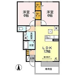 ファイン・コート 2LDKの間取図画像