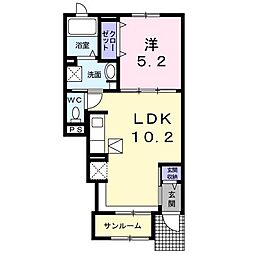フォルシュ・ヴェーラ3 1LDKの間取図画像