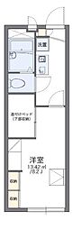 レオパレスプランドール木太 1Kの間取図画像