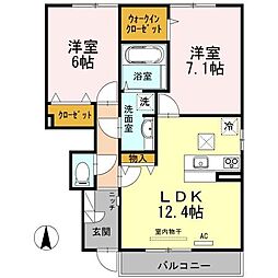 Zen参 2LDKの間取図画像