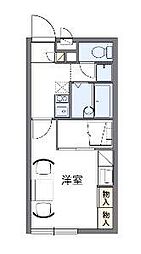 レオパレスhiro 1Kの間取図画像